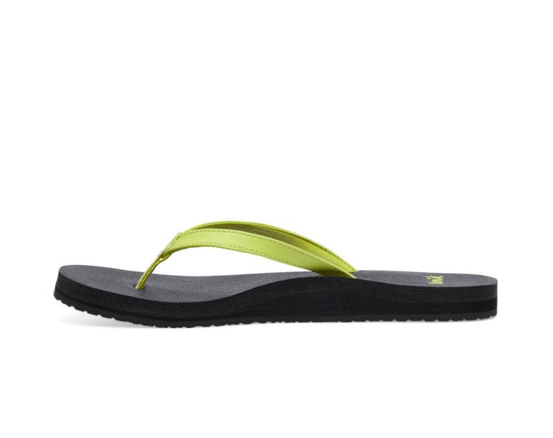 Sanuk Yoga Joy Women's Flip Flops Yellow | Canada 62EBC